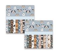 MerwDeeyt 48 Sheets Cats and Dogs Scrapbook Paper 6x6 Inch Single-Sided Decoupage Papers Animals Scrapbooking Paper Patterned Decorative Papers for DIY Card Making Wrap Decoration