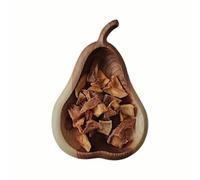 MerwDeeyt Pear Wooden Snack Tray 20x14cm Wood Serving Tray Lightweight Nut Snack Plate Fruit Cake Trays Small Serving Platter for Home Kitchen Party Storage