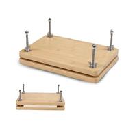 MerwDeeyt Wooden Book Binding Kits Wood Book Press with 4Pcs Screws