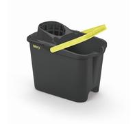 Mery | Bucket with Drainer | Mop Bucket | Polypropylene | 14 Litres | Grey | Measurements: 31 x 25.5 x 39 cm