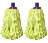 Mery Mop Compatible with All Handles, Microfibre, Purple, 36 x 9 x 9 cm (Pack of 2)