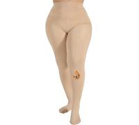 MERYLURE Plus Size Fleece Lined Tights, Warm Winter Thermal Pantyhose Women, Queen Thick High Waisted Opaque Leggings, Nude, XL-XXL