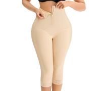 MERYOSZ Butt Lifter for Women Thigh Slimmer Shapewear High Waist Trainer Panties Tummy Control Body Shaper Compression Shorts, Beige, Medium