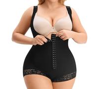 MERYOSZ Plus Size Bodysuit Fajas Colombianas Open Bust Shapewear for Women Tummy Control Body Shaper Butt Lifter Bodysuits, Black, 3XL