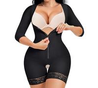 MERYOSZ Shapewear for Women Tummy Control Bodysuit Waist Trainer Fajas Colombianas Full Body Shaper Jumpsuit, Black, Large