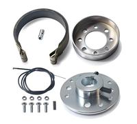 MERZHCHARE 4" Drum Brake Band Pin with 65" Cable for Go Kart 1" Bore & 1/4" Keyway for Mini Bike 12cc 196cc 6.5hp Dune Buggies Drift Trike Heavy Duty Go Kart Cart with Hardware Kit