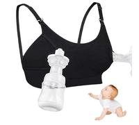 Merzio Hands Free Pumping Nursing Bra, Comfortable Without Cable Nursing Bra, Adjustable Pregnancy Bras with Extension Buckle for Pregnant Women Breastfeeding Sleep