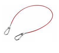 Merzio Heavy Duty Trailer Breakaway Cable 1m x 5mm, Caravan Safety Brake Away Cable with 6x60mm Double Carabiner Hooks, Galvanised Steel Towing Emergency Accessories for RV Motorhome