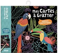 Mes cartes à gratter - oiseaux fantastiques: 10 cartes et un crayon en bois
