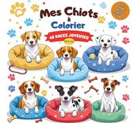 Mes Chiots à Colorier : Aventures de Boules de Poils en Noir et Blanc: Un livre de coloriage amusant pour enfants avec des chiens mignons, parfait pour apprendre et se détendre