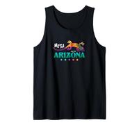 Mesa Arizona USA Desert Gecko Lizard Art Vacation Souvenir Tank Top