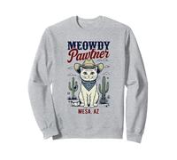 Mesa AZ USA Funny Meowdy Pawtner Cat Design Sweatshirt