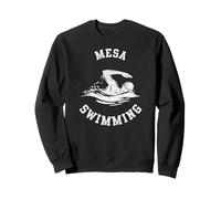 Mesa Swimming Retro Distressed Swim Team Graphic Sweatshirt