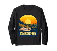 Mesa Verde Colorado National Park Retro Sunset Long Sleeve T-Shirt