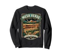 Mesa Verde National Park Colorado Retro Cliff Dwelling Badge Sweatshirt