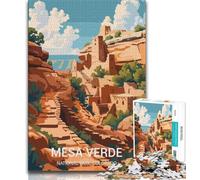 Mesa Verde National Park Jigsaw Puzzles for Teenagers 1000 Pieces,Challenging Game Gifts for Is Ideal As A Gift for The Whole Family 38x26cm
