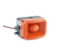 Mesan Brand Multi Tone Electronic Siren 43 Tone Easy Wall and Surface Montage Clear and Distinctive Sound ABS Body Material 12-24VAC/DC 110-220VAC Voltage Options (85-260VAC)