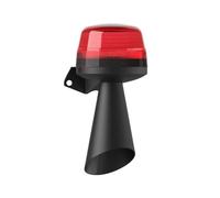 Mesan Brand SMD LED Warning Light Built with 10 Changeable Tone Electronic Siren Multifunction Steady Blinking Flasher Working Mode Alarm Siren Sournder Light Beacon (Red, 12-24VAC/DC)