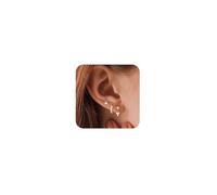 Mesaro Silver Earrings for Women - Birthday Day Gifts for Her 3 Pairs Silver Plated Stud Hoop Earrings Set Earring Stack Earring Sets for Multiple Piercings Dainty Jewellery