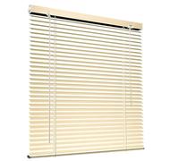 MESCXTY 1" Cordless Aluminum Mini Blinds, Blackout Horizontal Venetian Blind for Indoor Windows, no Drill Windows Shades White Privacy Blinds 20" 32" 40" 48" 60" 64" 70''(Yellow)