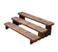 MESCXTY 3 Pieces Indoor Kitchen Table Bench Solid Wood Entryway Modern Farmhouse Living Room Dining Benchs Vintage Narrow Noodle 5.9"/9.8"/13.8" Height for Bedroom Easy to Assemble(47.2")