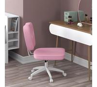 MESCXTY Armless Home Office Desk Chair with Wheels, Modern Ergonomic Drafting Rolling 360° Swivel Wheels,Height Adjustable Computer Task Chairs for Small Space