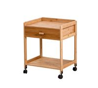 MESCXTY Bamboo Nightstand with Drawer, Mobile Storage Cabinet for Bedside or Sofa, Simple End Table Spacious Top & Shelving Bedroom, Living Room(46x38x57cm(18x15x22in), Yellow)