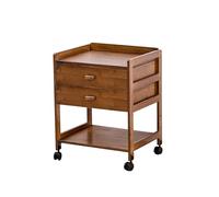MESCXTY Bamboo Nightstand with Drawer, Mobile Storage Cabinet for Bedside or Sofa, Simple End Table Spacious Top & Shelving Bedroom, Living Room(46x38x57cm(18x15x22in), Brown1)