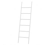 MESCXTY Blanket Ladder, 6-Tier Metal Towel Rack,Freestanding Rack for Bedroom,Free Standing Wall Leaning Towels Clothes Drying Stand Living Room Home Decor(50x170cm(20x67inch), White)