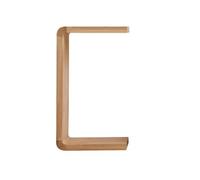 MESCXTY End Table -Scandinavian Rectangular Wood Side with C-Table Base in Rubber for Living Room Bedroom Balcony and Office, 1 Piece Natural 1.3" Thickness 14" L x 12" W 27.5" H