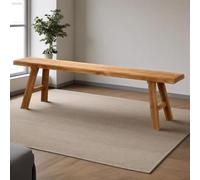 MESCXTY Farmhouse Solid Wood Bench - Asian Style Natural Indoor Armless,Multi-Scene Use: Living Room, Dining, Kitchen, Entryway | Shoe for