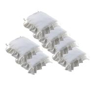 MESCXTY French Cotton Seat Cushion, with Ties and PP Filled Ruffled Skirt Chair Cover, Indoor Not-Slip Soft Dinner Pad,for Wooden Chair(15.7 * 15.7 1.1inch, White 6pcs)