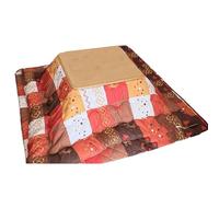 MESCXTY Japanese Kotatsus Table Solid Wood with Heater, Polyester Blanket, and Floor Mat Three Tabletop Colors Available s for Bedrooms(A,120x80x45cm)
