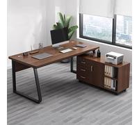 MESCXTY L Shaped Corner Gaming Desk,Office Computer Desk with Storage Shelfs,Reversible Long Writing Desk PC Table Workstation for Executive Work(140x60cm+100cm, A)