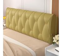 MESCXTY Large Headboard Cushion Wall Mounted Pillowboard,King Size Bed Rest Pillow Reading Wedge Lumbar Support Backrest for Dorm Room Daybed Bunk Bed,Green1,Paste 75"/190cm