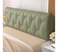 MESCXTY Large Headboard Cushion Wall Mounted Pillowboard,King Size Bed Rest Pillow Reading Wedge Lumbar Support Backrest for Dorm Room Daybed Bunk Bed,Green,Paste 63"/160cm