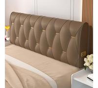 MESCXTY Large Headboard Cushion Wall Mounted Pillowboard,King Size Bed Rest Pillow Reading Wedge Lumbar Support Backrest for Dorm Room Daybed Bunk Bed,Coffee,Paste 75"/190cm
