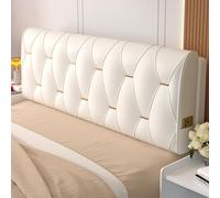 MESCXTY Large Headboard Cushion Wall Mounted Pillowboard,King Size Bed Rest Pillow Reading Wedge Lumbar Support Backrest for Dorm Room Daybed Bunk Bed,White,Paste 75"/190cm