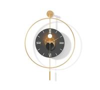 MESCXTY Large Modern Pendulum,s for Living Room Decor,Classical Metal Minimalist Dial,Mid Century Decor Non Ticking Battery Operated Room,Bedroom,Kitchen