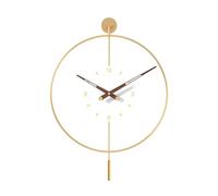 MESCXTY Large Modern Pendulum,s for Living Room Decor,Classical Metal Minimalist Dial,Mid Century Decor Non Ticking Battery Operated Room,Bedroom,Kitchen