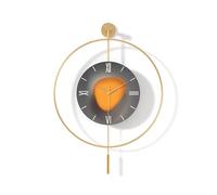 MESCXTY Large Modern Pendulum,s for Living Room Decor,Classical Metal Minimalist Dial,Mid Century Decor Non Ticking Battery Operated Room,Bedroom,Kitchen