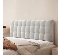 MESCXTY Large Pillowboard Cushion Full Headboard Wall Pillow Bed Backrest,Fleece Upholstered Wedge Mounted Reading Lumbar Support Pillow,Gray,King/79x23x2In
