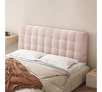 MESCXTY Large Pillowboard Cushion Full Headboard Wall Pillow Bed Backrest,Fleece Upholstered Wedge Mounted Reading Lumbar Support Pillow,Pink,63x23x4In