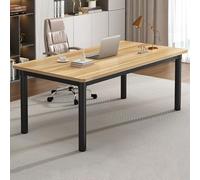 MESCXTY Mid Century Computer Desk/Dining Table,Office Desk,Writing Study Workstation,Metal Sturdy Frame Thicker Steel Legs,for Home Office,Study,Gaming(C2,31.5" L x 23.6" W(80x60cm))