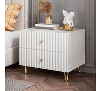 MESCXTY Modern Nightstand White Color Wooden Night Stands with 2 Drawers Accent Table for Bedroom, 1 Piece Set -12" L x 16" W 18.5" H