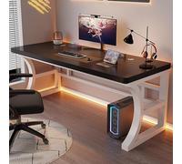 MESCXTY Modern Simple Style Desk for Home Office, Large Gaming Study Writing PC Table, Computer Desk for Home Office, Metal Wood Home Office Desk(Black 2,120 * 70cm/47.5 * 28in)