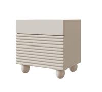 MESCXTY Nightstand, Modernism Storage Night Table with 2 Drawers Bed Nightstand for Home - Off-White 1 Piece