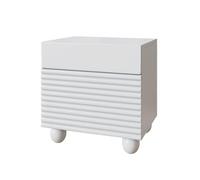 MESCXTY Nightstand, Modernism Storage Night Table with 2 Drawers Bed Nightstand for Home - White 1 Piece