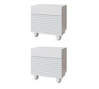 MESCXTY Nightstand, Modernism Storage Night Table with 2 Drawers Bed Nightstand for Home - White Pieces