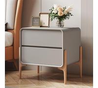 MESCXTY Nightstand with 2 Drawers,Modern PU Leather Night Stand Storage,solid wood Beside Table,Mid-Century Nightstand,with Large Storage Drawers dor Side Table,for Bedroom Living Room Bed end Table